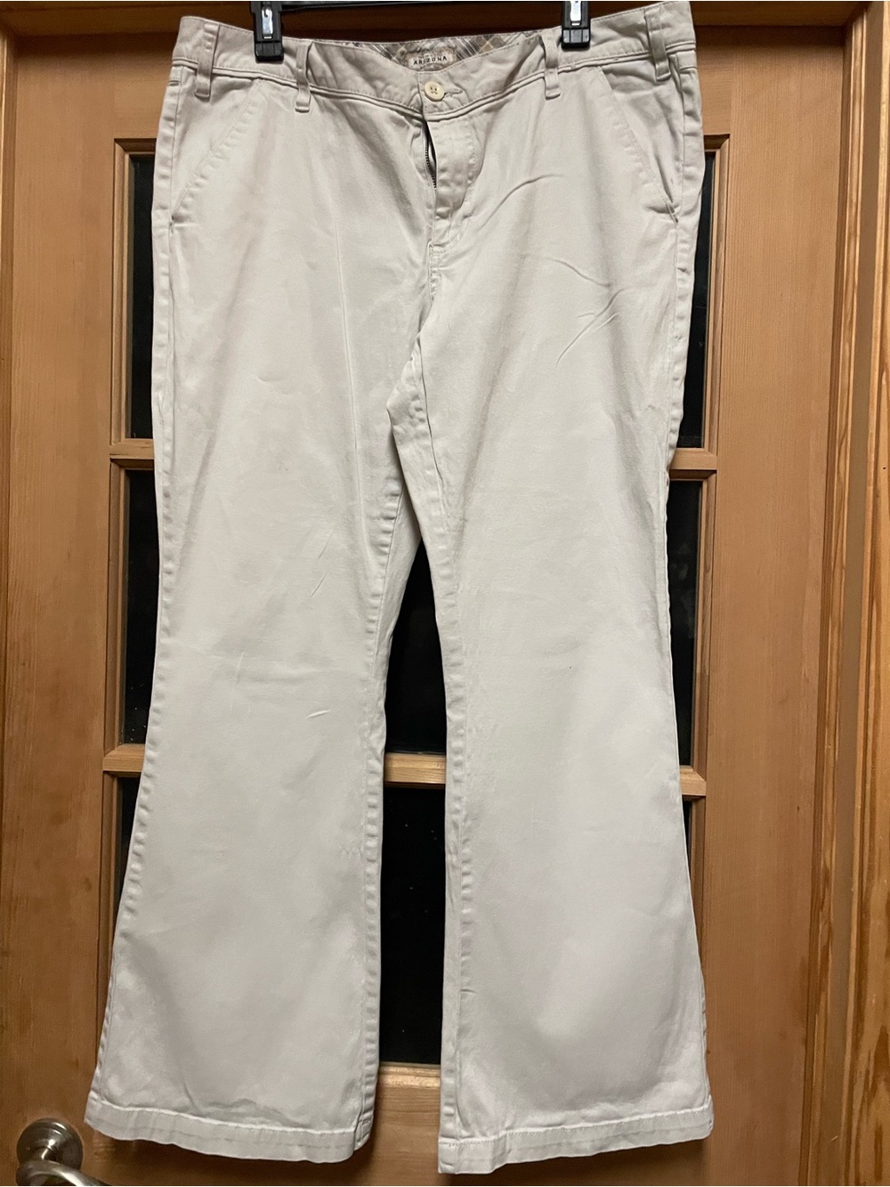 Arizona Jean Company Cream Wide-Leg Jeans